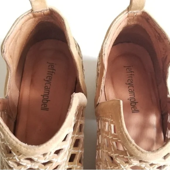 Jeffrey Campbell Taggart Open Weave Ankle Boots 7 - Picture 3 of 5